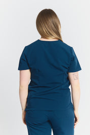 Victoria Scrub Top - Abyss Blue