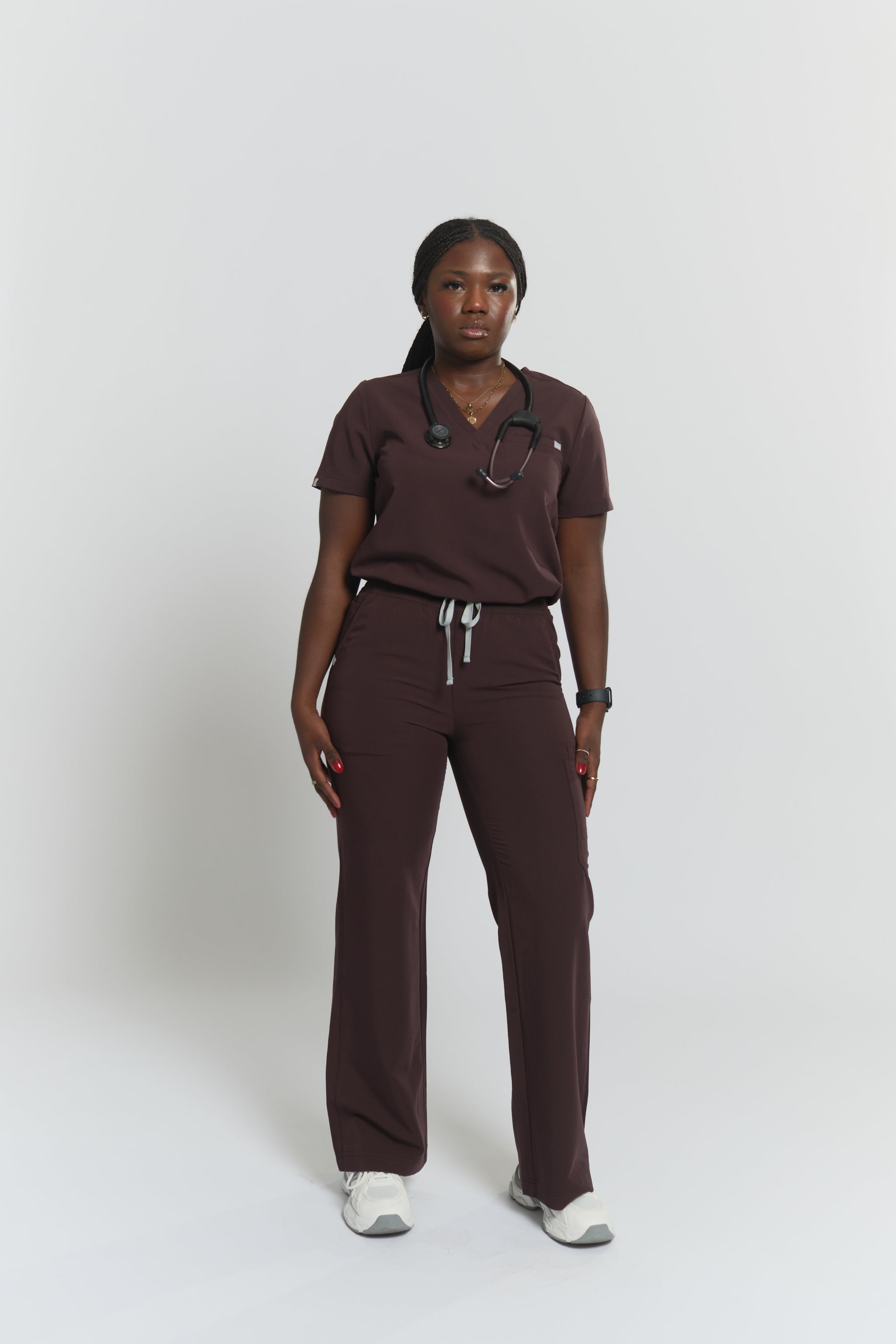 ACE Wide Leg Scrub Pants - Espresso