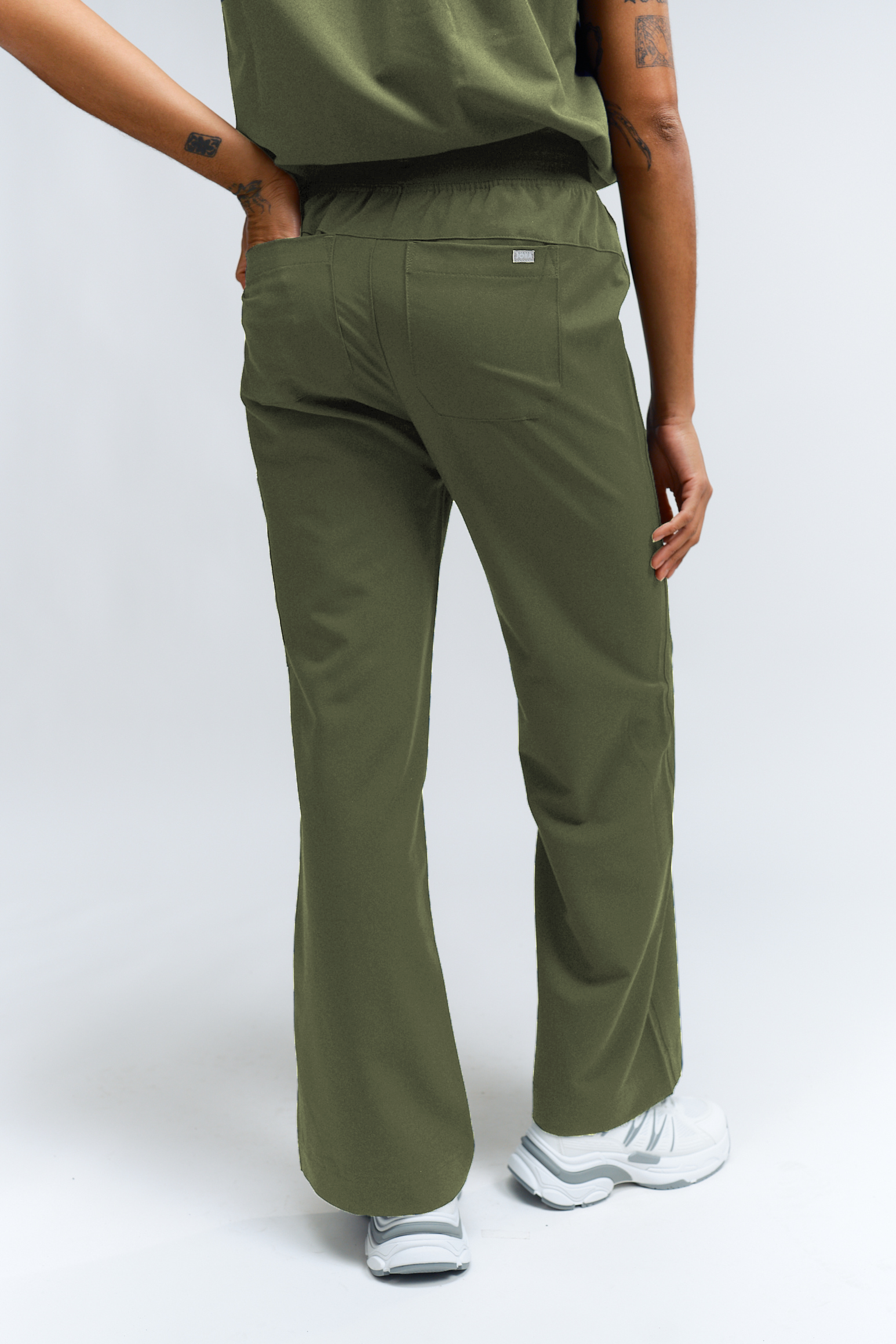 ACE Wide Leg Scrub Pants - Mossy Green