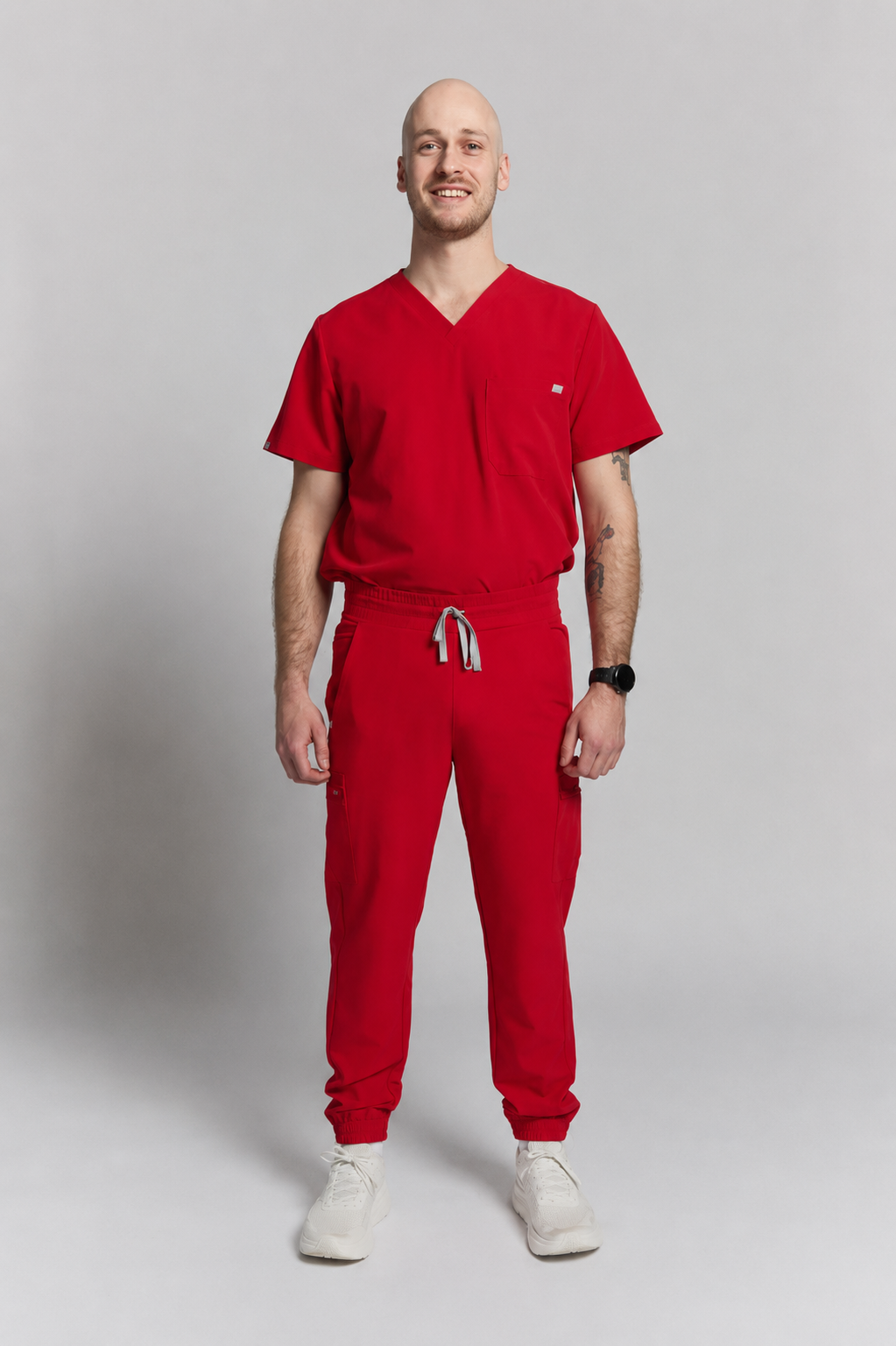 Kian Scrub Pants - Ruby Red