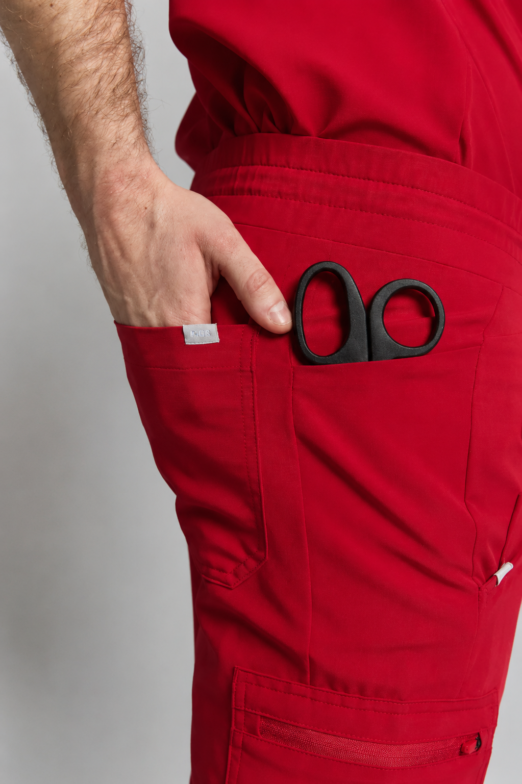 Kian Scrub Pants - Ruby Red