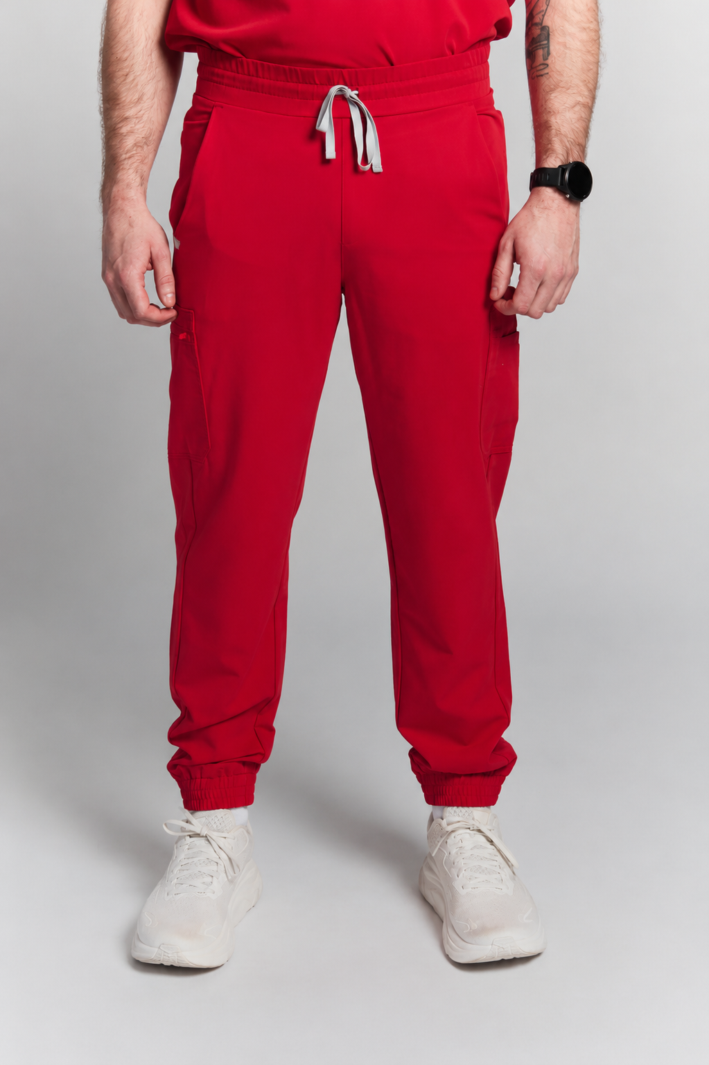 Kian Scrub Pants - Ruby Red