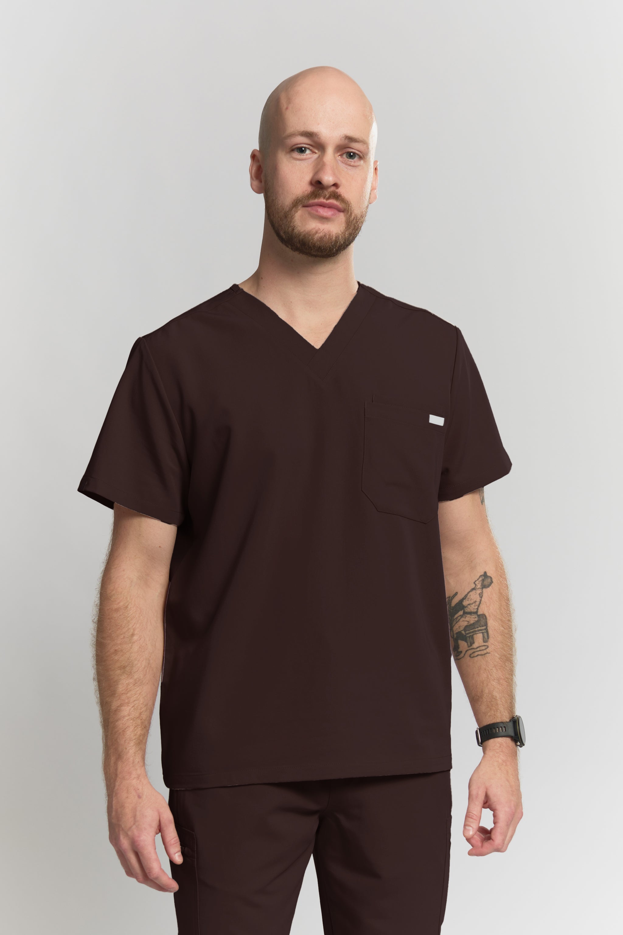 Liam Scrub Top - Espresso