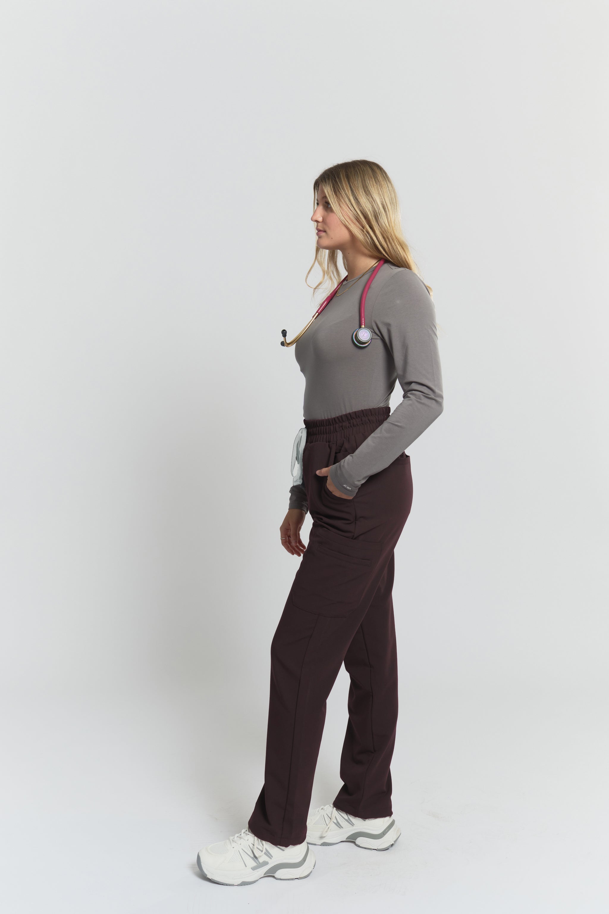 Lulu Straight Leg Scrub Pants - Espresso