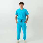 Kian Jogger Scrub Pants - Cyan Blue
