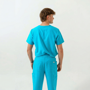 Kian Jogger Scrub Pants - Cyan Blue