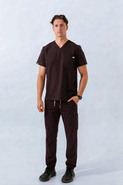 Luca Straight Scrub Pants - Espresso