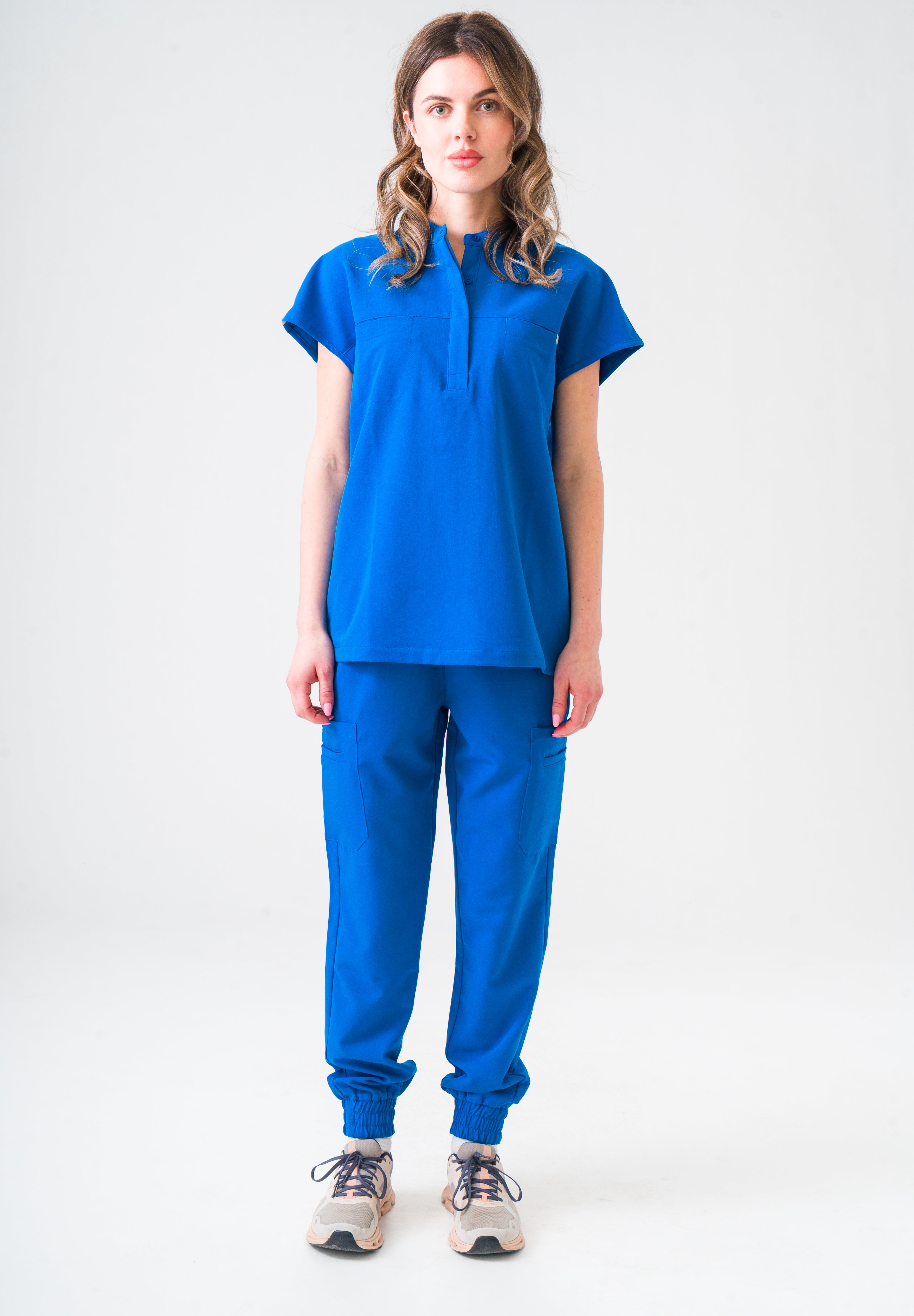 Ophelia Cap Sleeve Scrub Top - Royal Blue
