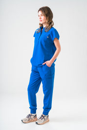 Ophelia Cap Sleeve Scrub Top - Royal Blue