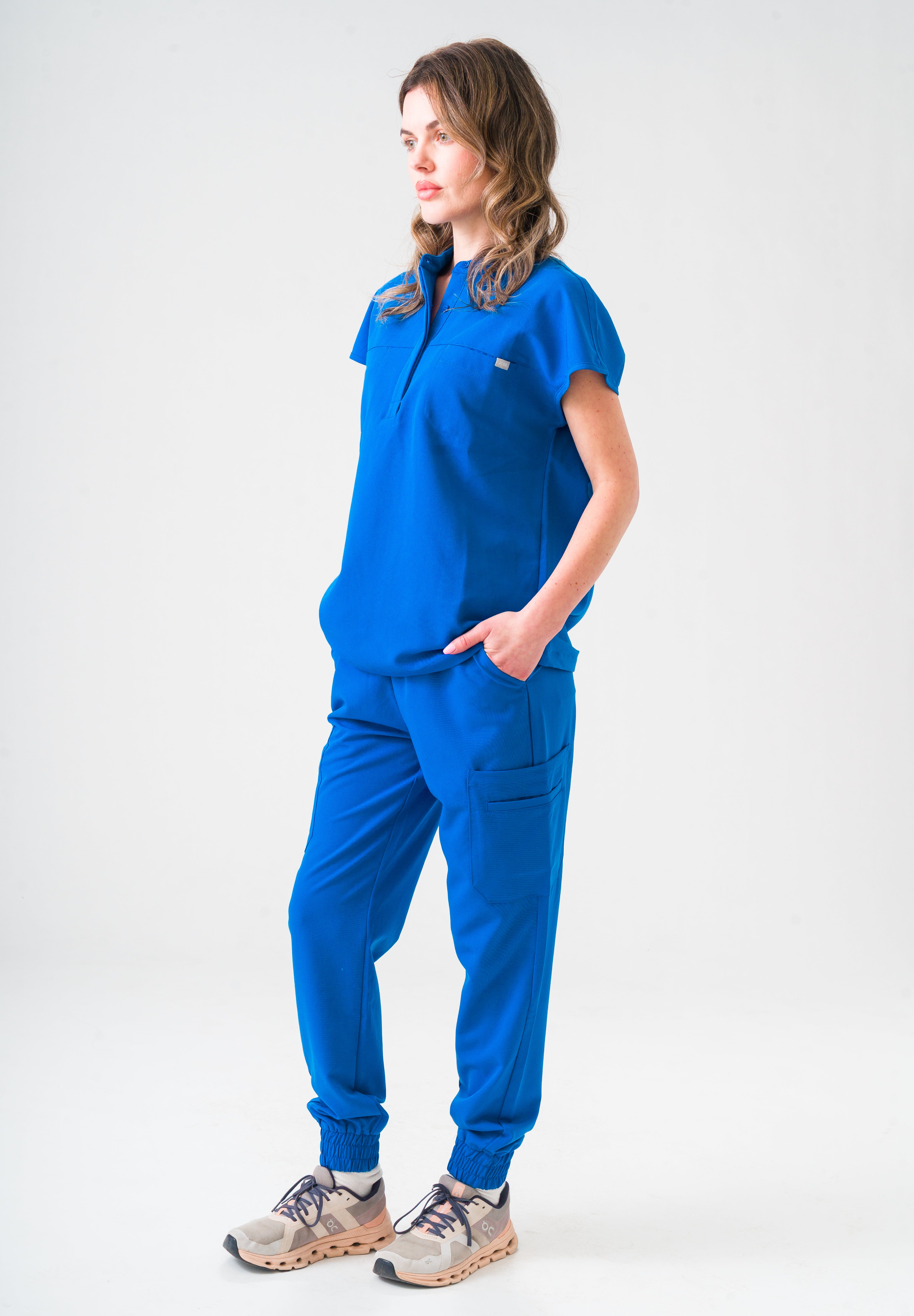 Ophelia Cap Sleeve Scrub Top - Royal Blue