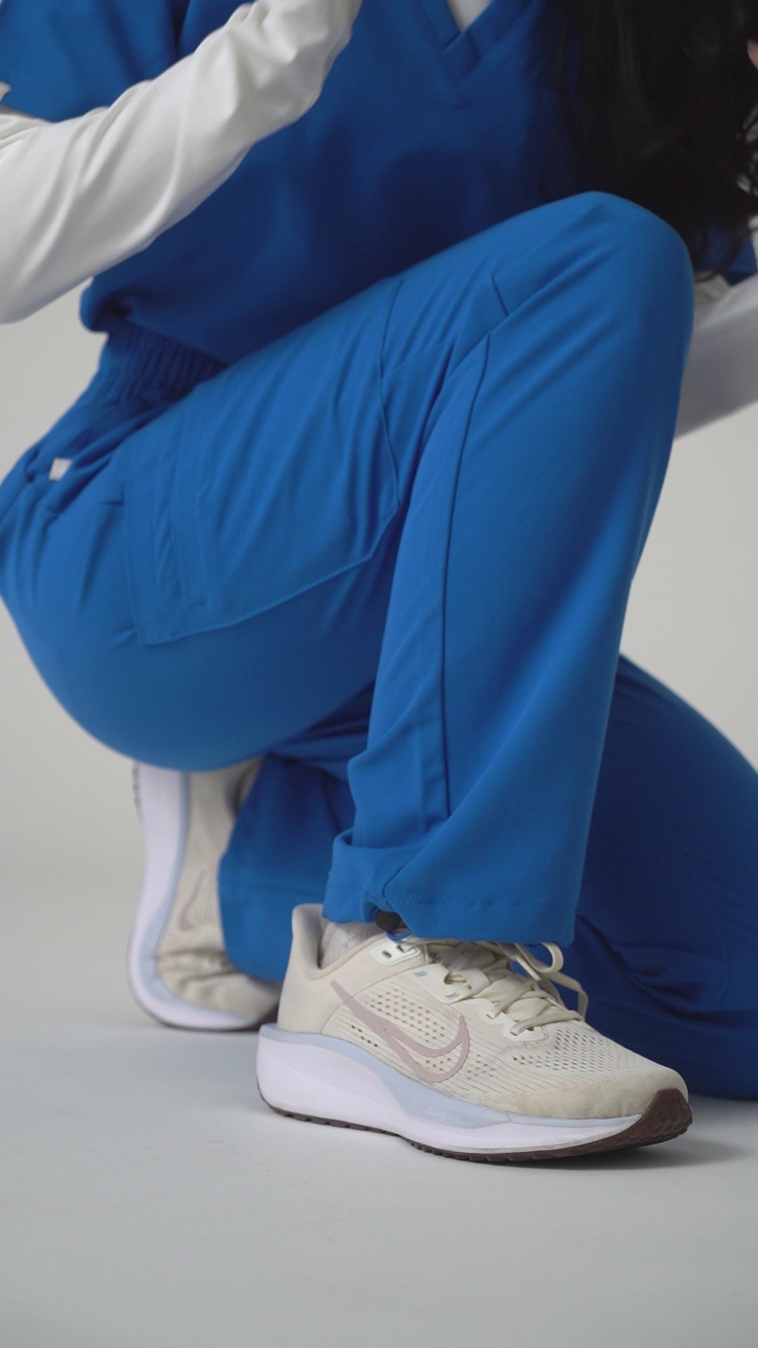 Lulu Straight Leg Scrub Pants - Royal Blue