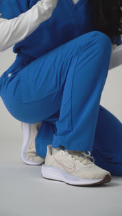 Lulu Straight Leg Scrub Pants - Royal Blue